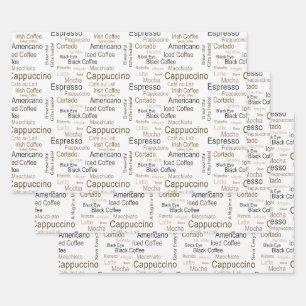 Feuille De Papier Cadeau Boissons de café internationales personnalisées mo