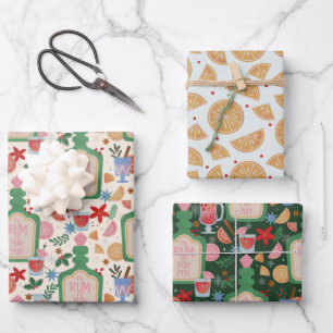 Feuille De Papier Cadeau Boissons de vacances