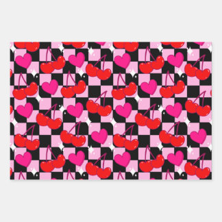 Feuille De Papier Cadeau Bombe cerise
