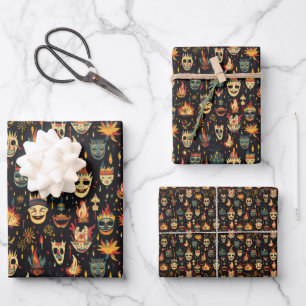 Feuille De Papier Cadeau Bonfire Night Royaume-Uni Motif 4
