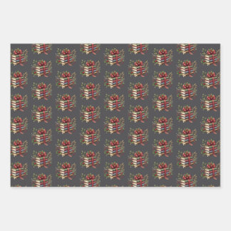Feuille De Papier Cadeau Bookish Christmas wrapping gift paper
