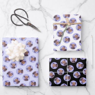 Feuille De Papier Cadeau Bordure Terrier Peinture mignonne Original Animal