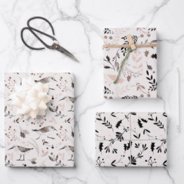Feuille De Papier Cadeau Botaniques de Northern Woods