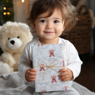 Feuille De Papier Cadeau Boucherie King ours en peluche sur mesure heureux