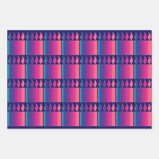 Feuille De Papier Cadeau Bougies de l'Avent Bougies de Noël (Devant)