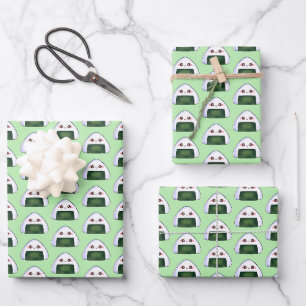 Feuille De Papier Cadeau Boule japonaise de riz Onigiri