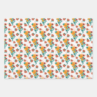 Feuille De Papier Cadeau Bouquet de fleurs