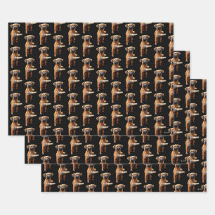 Feuille De Papier Cadeau Bouton de la musique à gâcher