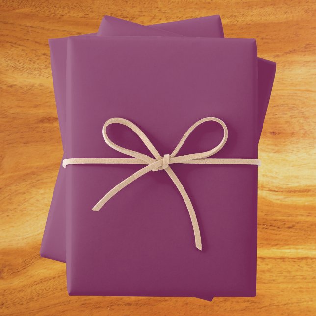 Feuille De Papier Cadeau Boysenberry couleur solide (Créateur téléchargé)