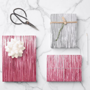 Feuille De Papier Cadeau Bracelet argent rose glam