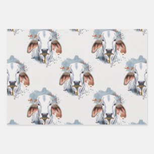 Feuille De Papier Cadeau Brahman américain