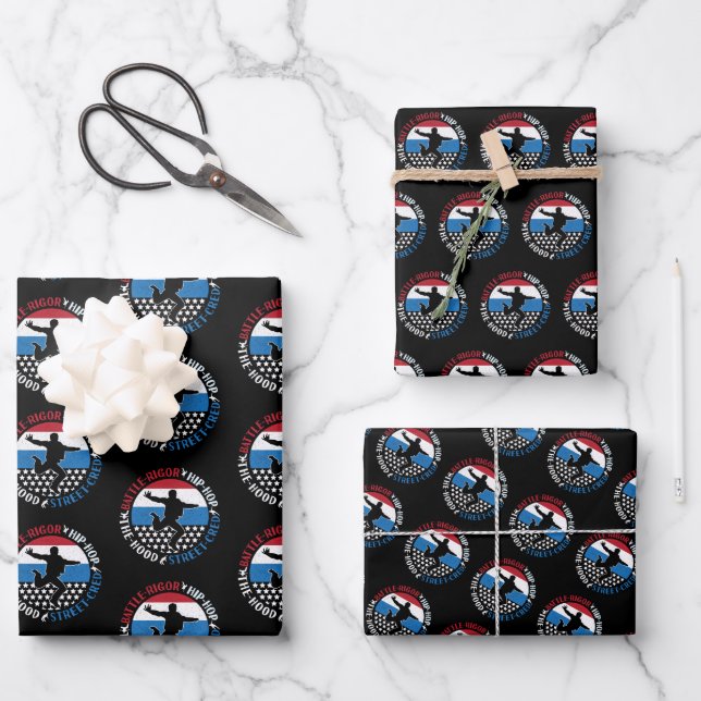 Feuille De Papier Cadeau Break Dance Breakdance Hip-Hop Boy (Recto)