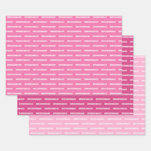 Feuille De Papier Cadeau Bridesmaid rose