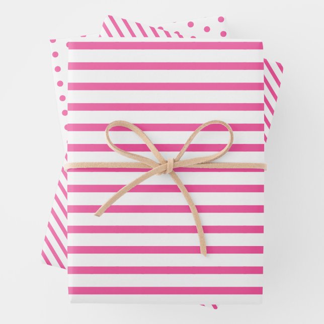 Feuille De Papier Cadeau Brillant Pâques Pink Grillées Sur Blanc Croustilla (En situation)