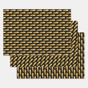 Feuille De Papier Cadeau Brosse abstraite en or moderne