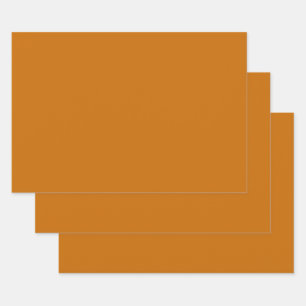 Feuille De Papier Cadeau Browny Orange (couleur solide)