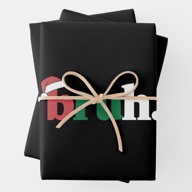 Feuille De Papier Cadeau Bruh Mème Drôle Dire Bro Salutation Noël (En situation)