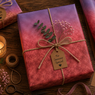 Feuille De Papier Cadeau Brume cramoisie au crépuscule