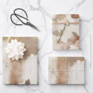 Feuille De Papier Cadeau Brun Ivoire Beige Crème Abstrait