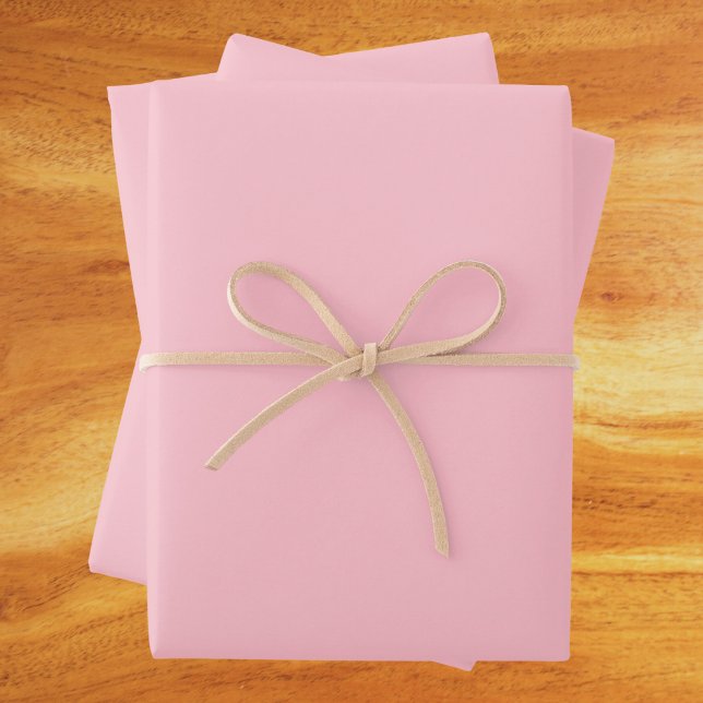 Feuille De Papier Cadeau Bubblegum rose couleur solide (Créateur téléchargé)