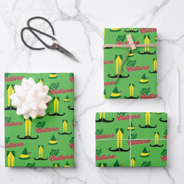 Feuille De Papier Cadeau Buddy l'Elfe | Elf Culture Motif (Recto)