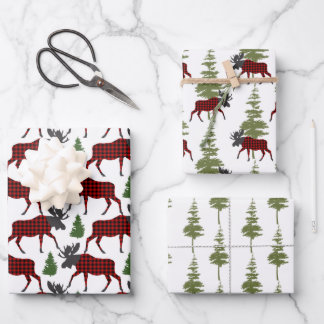 Feuille De Papier Cadeau Buffalo Check Bull Moose
