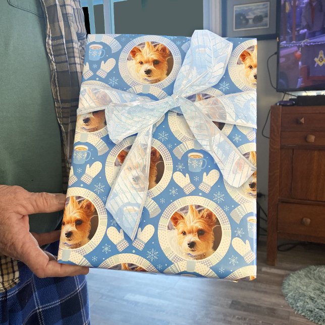 Feuille De Papier Cadeau Buffalo Check Dot Christmas Scarf Photo (Créateur téléchargé)