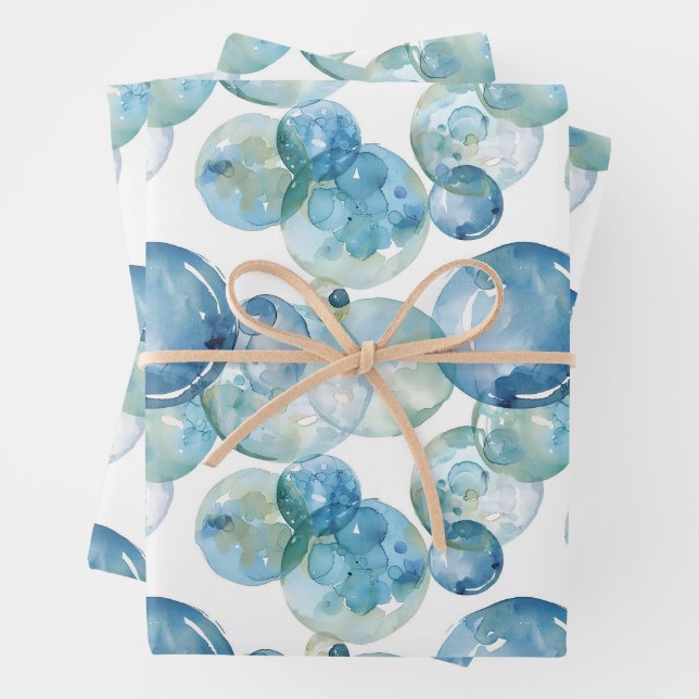 Feuille De Papier Cadeau Bulles amusantes (En situation)