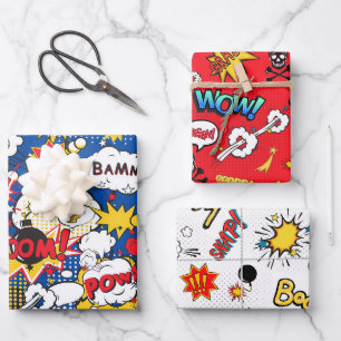 Feuille De Papier Cadeau Bulles comiques