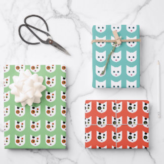 Feuille De Papier Cadeau Bundle Crazy Cat