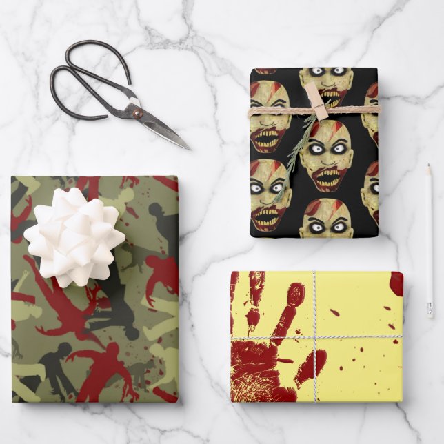 Feuille De Papier Cadeau Bundle Zombie (Recto)