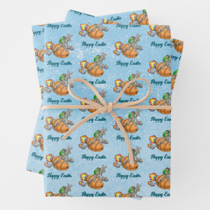 Feuille De Papier Cadeau Bunny Rocket