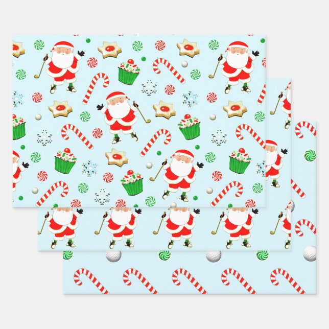 Feuille De Papier Cadeau Cadeau de Noël Creative Golf (Lot)