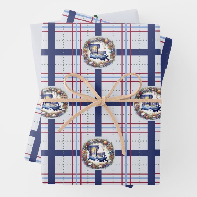 Feuille De Papier Cadeau Cadeau de Noël Louisiane (En situation)