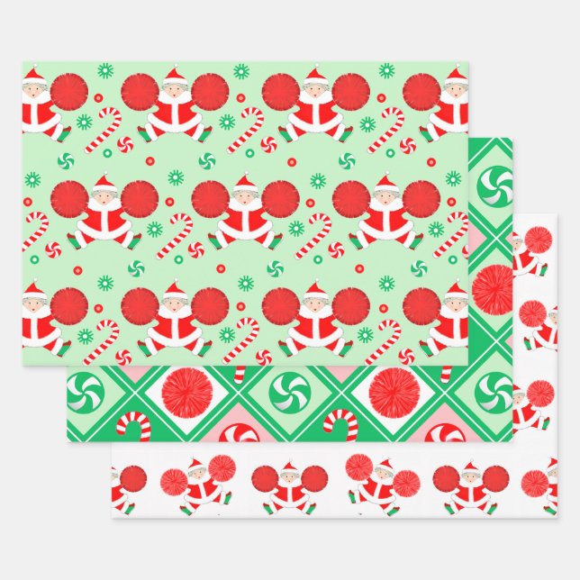 Feuille De Papier Cadeau Cadeau de vacances Cheerleader (Lot)
