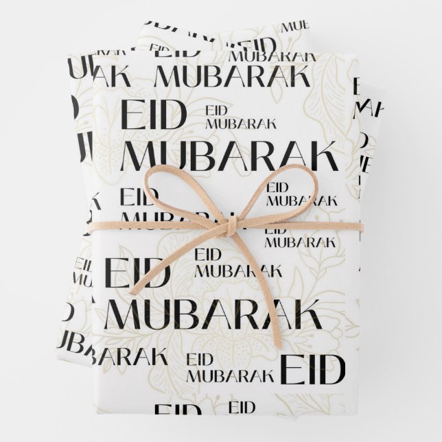Feuille De Papier Cadeau cadeau élégant eid moubarak (En situation)