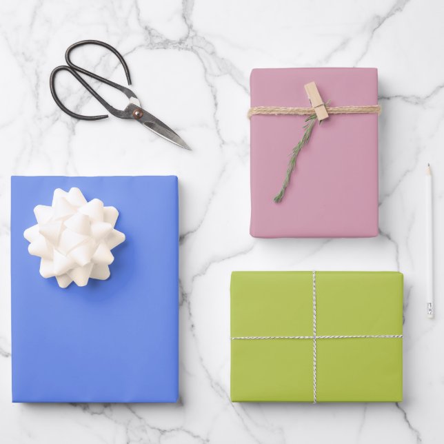 Feuille De Papier Cadeau Cadeau moderne de Periwinkle Rebel (Recto)