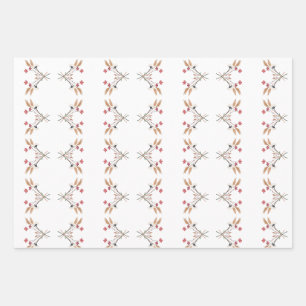 Feuille De Papier Cadeau Cadeau Motif fleur sauvage