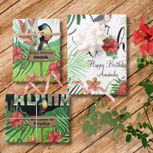 Feuille De Papier Cadeau Cadeau personnalisable Paradis Tropical Aloha