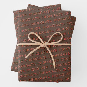 Feuille De Papier Cadeau Cadeau personnalisé au chocolat