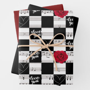 Feuille De Papier Cadeau Cadeau Valentines