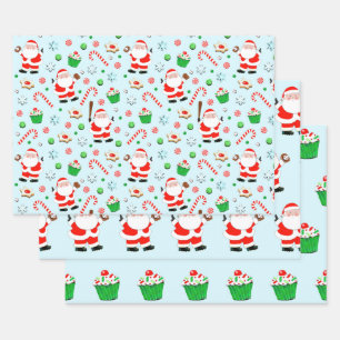 Feuille De Papier Cadeau Cadeaux de Noël de baseball