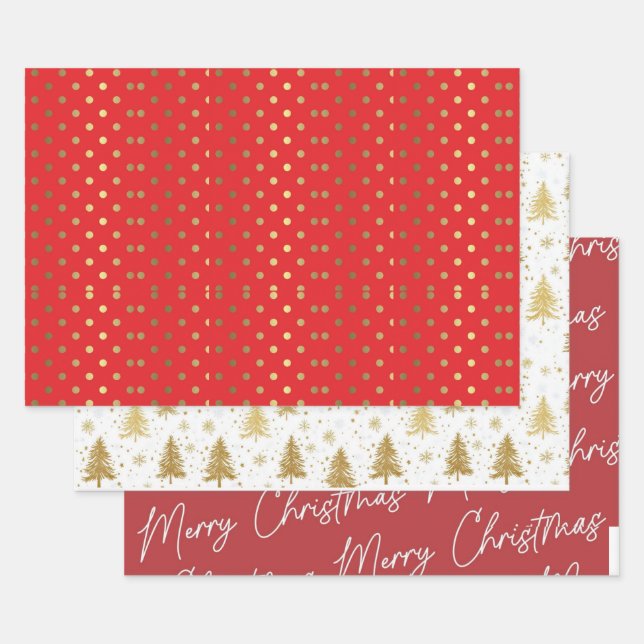 Feuille De Papier Cadeau Cadeaux de Noël magiques (Lot)