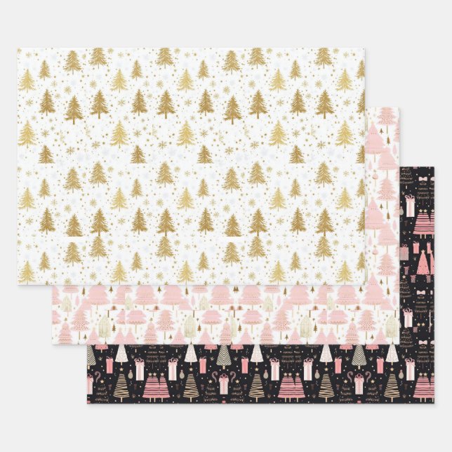 Feuille De Papier Cadeau Cadeaux de Noël magiques (Lot)