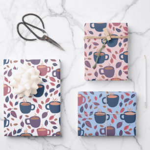 Feuille De Papier Cadeau Café du matin Cute coloré Pastel jeu cadeau