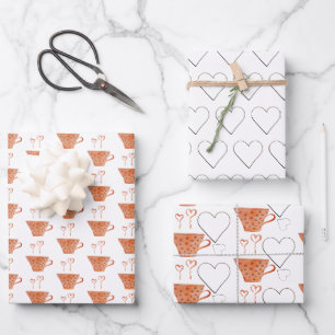 Feuille De Papier Cadeau Café Mugs In Love Boho Art
