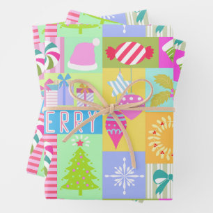 Feuille De Papier Cadeau Calendrier de Noël
