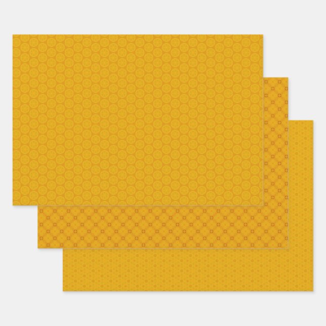 Feuille De Papier Cadeau Calendula (Or) (Lot)