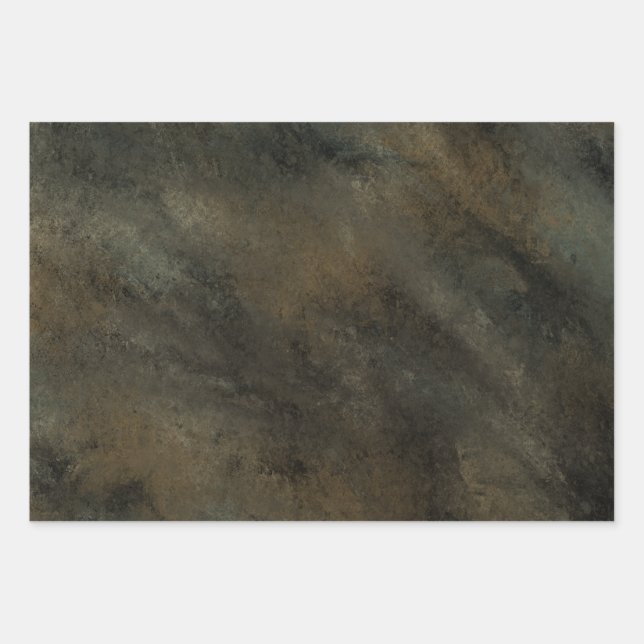 Feuille De Papier Cadeau Camo vert brun naturel tendance camouflage (Devant)