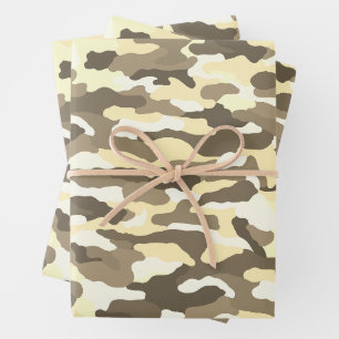 Feuille De Papier Cadeau Camouflage du désert